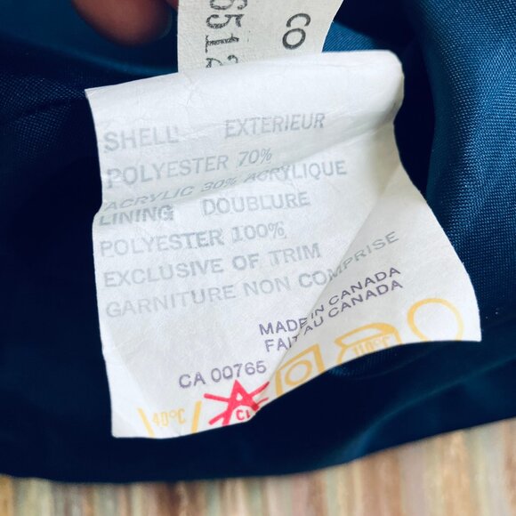 Surrey Classics Blue Midi Skirt Inverted Front Pleat Vintage Made in Canada - Picture 4 of 6